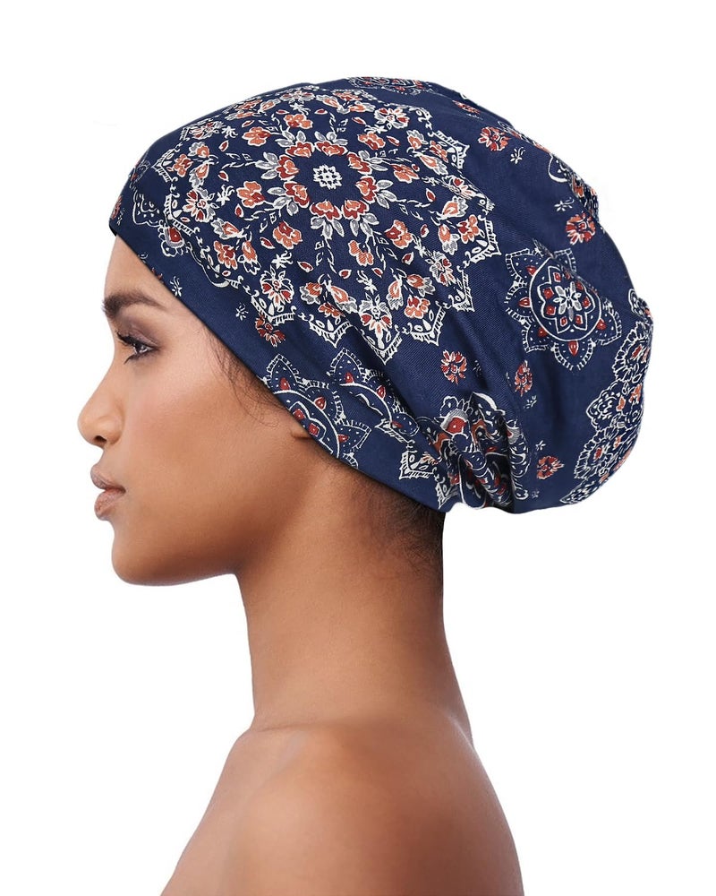 Alnorm Satin Lined Bonnets for Women Slip-on Satin Cap Sleep Gift - Image 3